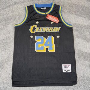 Crenshaw Jersey Mens M Black Kobe Bryant 24 NBA Basketball Throwback Headgear